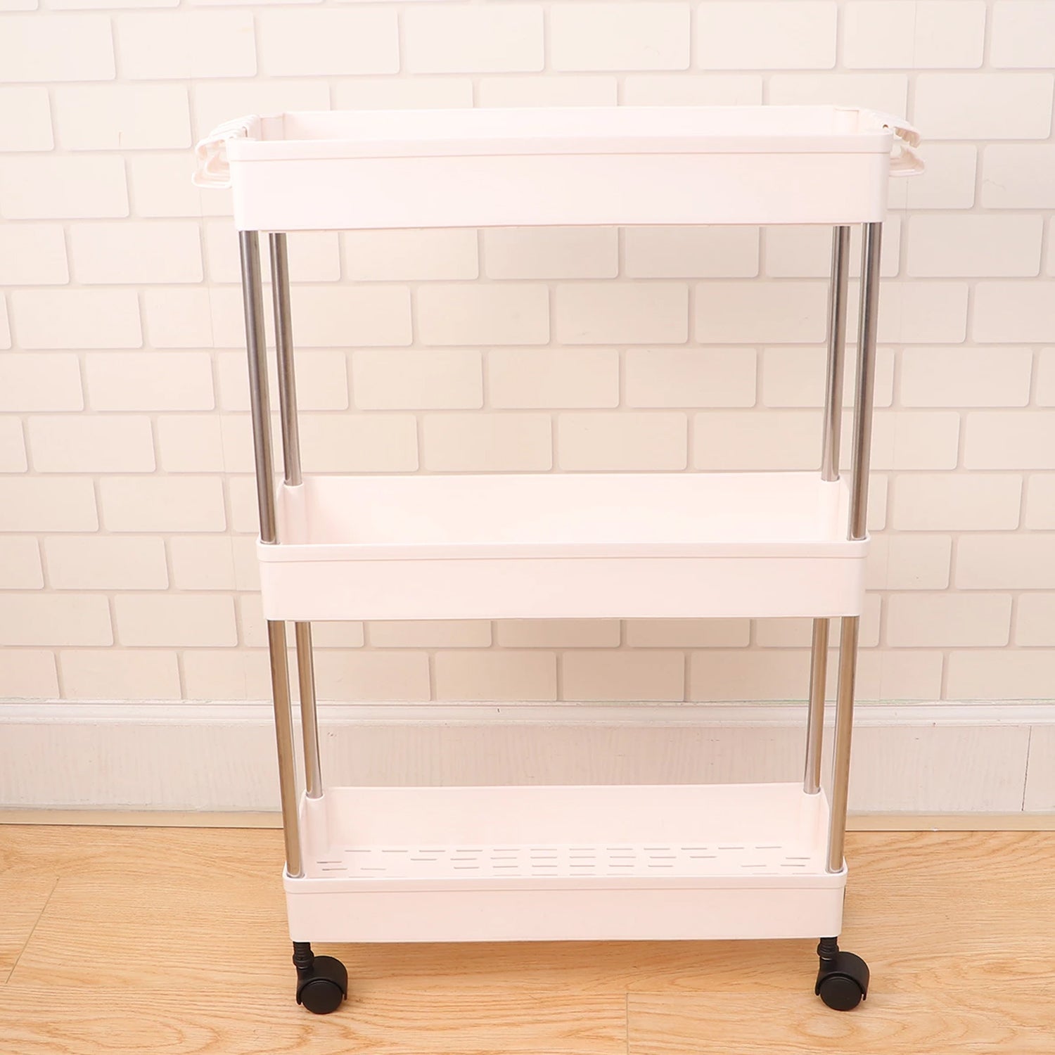 2156 Plastic 4 layer folding trolly Storage Organizer for Kitchen Storage Rack Shelf Trolley Rack with Caster Wheels (4 LAYER) DeoDap 2156 Plastic 4 layer folding trolly Storage Organizer for Kitchen Storage Rack Shelf Trolley Rack with Caster Wheels (4 LAYER) DeoDap